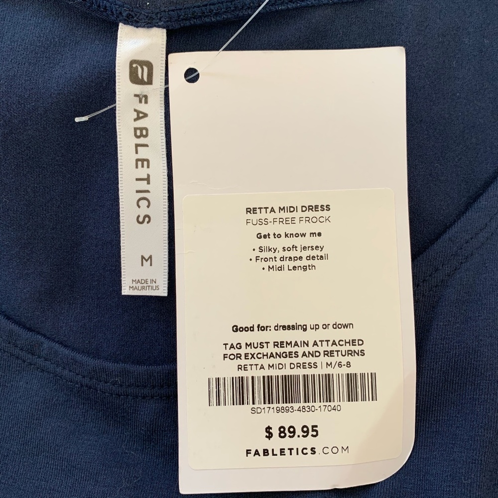 Fabletics Navy Blue Retta Midi Dress - Picture 7 of 7